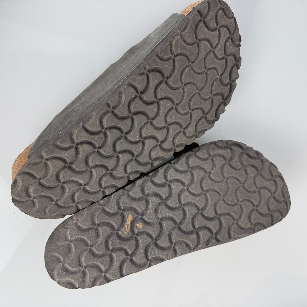 Birkenstock Arizona Sandals Womens 38 Iron Gray Oiled Leather Soft Footbed 11202 - Picture 10 of 12